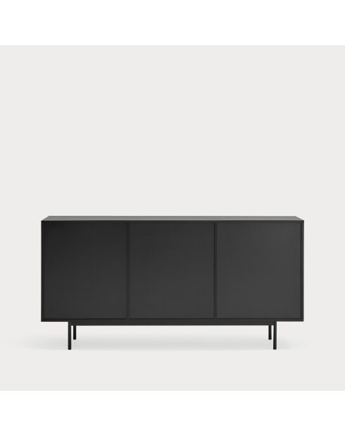 Sierra dressoir 2 deuren en 4 laden zwart en licht eikenhout - 159,2x47x79,6cm