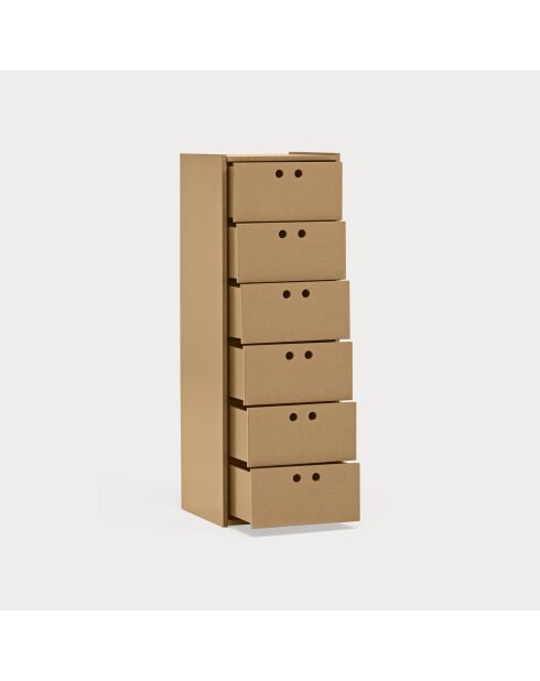 Commode haute Wally MDF naturelle - 40x40x118cm