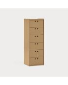 Commode haute Wally MDF naturelle - 40x40x118cm