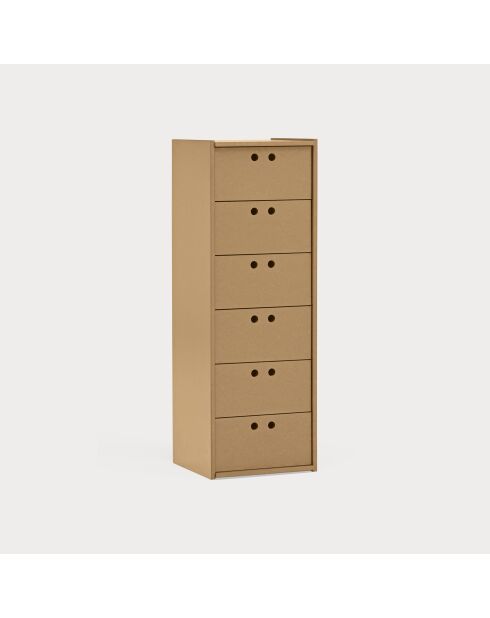 Commode haute Wally MDF naturelle - 40x40x118cm