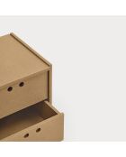 Commode haute Wally MDF naturelle - 40x40x118cm