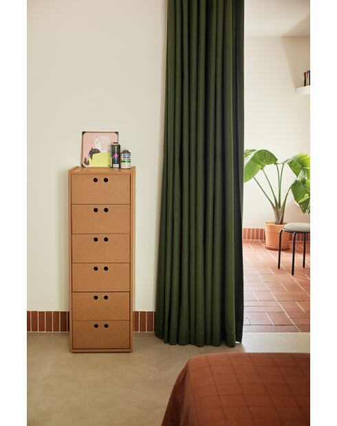 Commode haute Wally MDF naturelle - 40x40x118cm