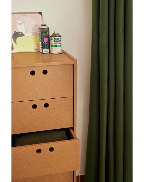 Commode haute Wally MDF naturelle - 40x40x118cm