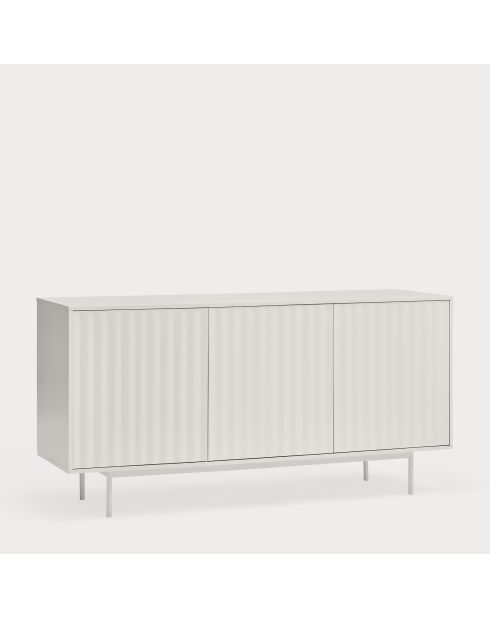 Buffet Sierra 3 portes et 3 tiroirs intérieurs blanc - 159,2x47x79,6cm
