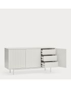 Credenza Sierra 3 ante e 3 cassetti interni bianca - 159.2x47x79.6cm