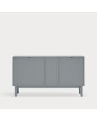 Credenza Corvo 1 anta e 3 cassetti grigio perla - 136,8x40x76cm