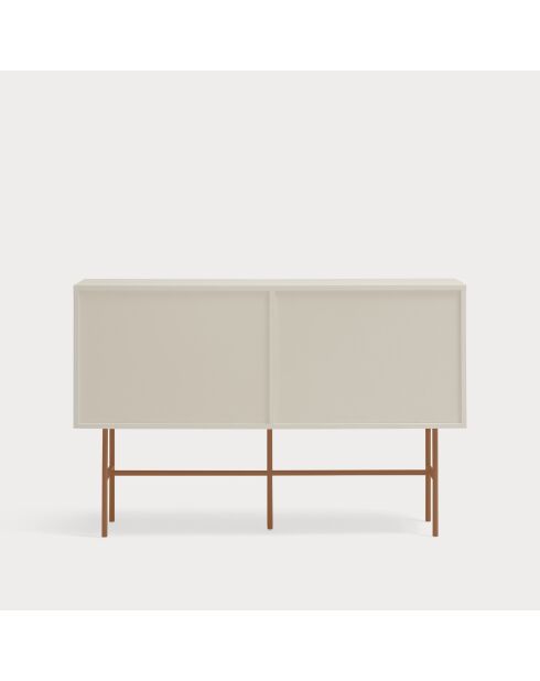 Nube Sideboard mit 3 Schubladen und 1 Schiebetür aus Sand und Lehm — 140x45x91cm