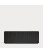 Buffet Doric 4 portes et 4 tiroirs noir/anthracite - 200x46x70cm