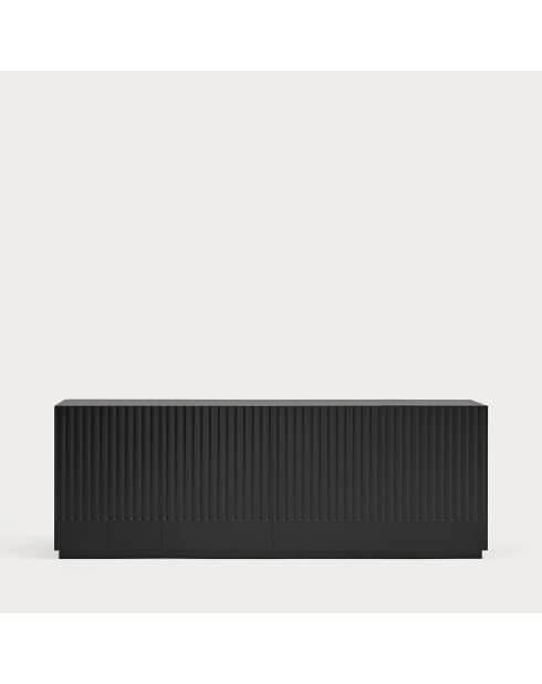 Buffet Doric 4 portes et 4 tiroirs noir/anthracite - 200x46x70cm