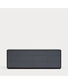 Buffet Doric 4 portes et 4 tiroirs noir/anthracite - 200x46x70cm