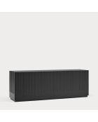 Buffet Doric 4 portes et 4 tiroirs noir/anthracite - 200x46x70cm