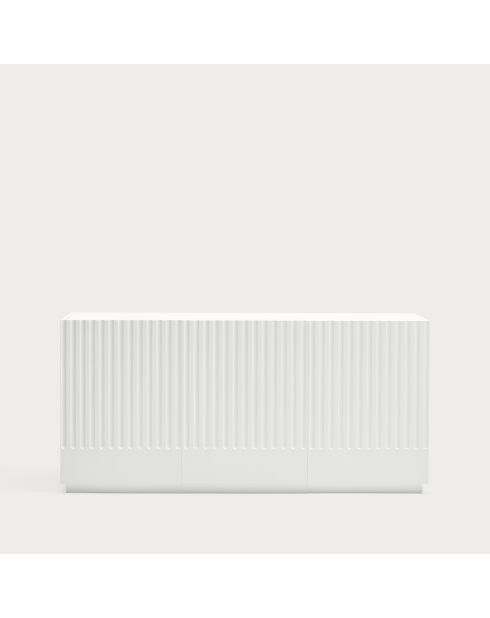 Buffet Doric 3 portes et 3 tiroirs blanc/crème - 150x46x70cm