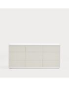 Credenza dorica 3 ante e 3 cassetti bianco/crema - 150x46x70cm