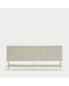 Buffet Platt 2 portes, 4 tiroirs et 3 niches sable - 220x45x98cm