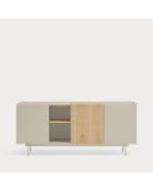 Buffet Otto 3 portes et 3 tiroirs sable et chêne - 180x45x78cm