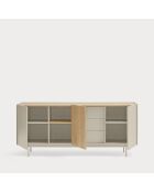 Buffet Otto 3 portes et 3 tiroirs sable et chêne - 180x45x78cm