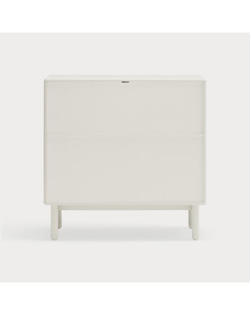 Cassettiera Corvo con 4 cassetti e 1 nicchia crema - 90x40x90cm