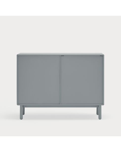 Commode Corvo 7 tiroirs et 1 niche gris perle - 120x40x90cm