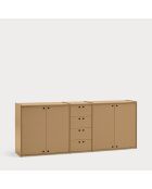 Buffet Wally en MDF naturel - 197x40x80cm