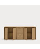 Buffet Wally en MDF naturel - 197x40x80cm