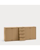 Buffet Wally en MDF naturel - 197x40x80cm