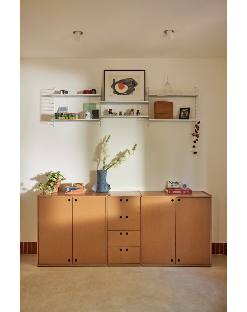 Buffet Wally en MDF naturel - 197x40x80cm