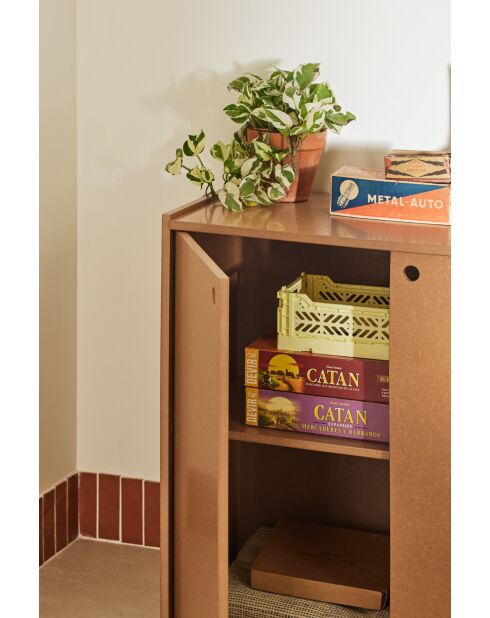 Buffet Wally en MDF naturel - 197x40x80cm