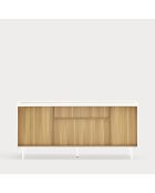 Buffet Arista 4 portes et 3 tiroirs intérieurs blanc - 165x40x78cm