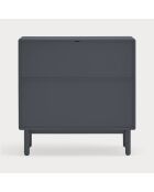 Cassettiera Corvo con 4 cassetti e 1 nicchia in grigio antracite - 90x40x90cm