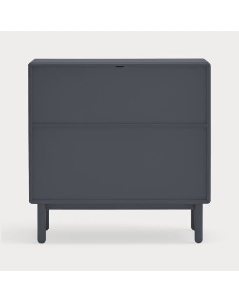 Cassettiera Corvo con 4 cassetti e 1 nicchia in grigio antracite - 90x40x90cm