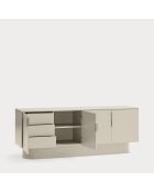 Buffet Totem 4 portes et 3 tiroirs sable - 200x52x77,5cm