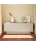 Buffet Totem 4 portes et 3 tiroirs sable - 200x52x77,5cm