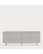 Credenza Sierra 4 ante e 3 cassetti interni grigio chiaro - 211x47x80cm