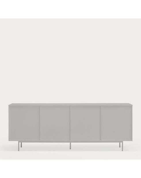 Aparador Sierra 4 puertas y 3 cajones interiores gris claro — 211x47x80cm