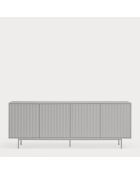 Credenza Sierra 4 ante e 3 cassetti interni grigio chiaro - 211x47x80cm