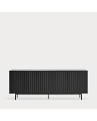 Buffet Sierra 4 portes et 3 tiroirs intérieurs noir - 211x47x80cm