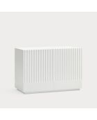 Commode Doric 2 portes et 2 tiroirs blanc/crème - 100,2x48x70cm