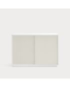 Commode Doric 2 portes et 2 tiroirs blanc/crème - 100,2x48x70cm