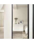 Commode Doric 2 portes et 2 tiroirs blanc/crème - 100,2x48x70cm
