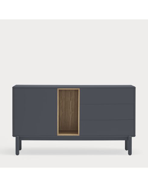 Corvo dressoir 1 deur en 3 laden antracietgrijs - 136,8x40x76cm