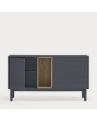 Credenza Corvo 1 anta e 3 cassetti grigio antracite - 136,8x40x76cm