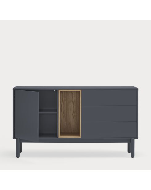Corvo dressoir 1 deur en 3 laden antracietgrijs - 136,8x40x76cm