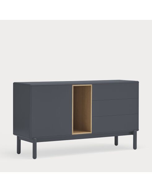 Corvo dressoir 1 deur en 3 laden antracietgrijs - 136,8x40x76cm