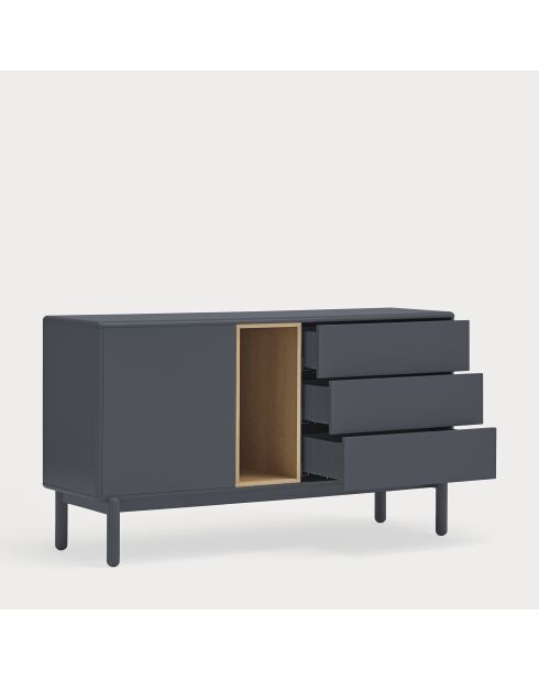 Corvo dressoir 1 deur en 3 laden antracietgrijs - 136,8x40x76cm