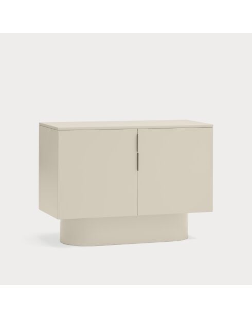 Commode Totem 2 portes sable - 110x47x80cm