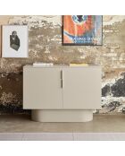 Commode Totem 2 portes sable - 110x47x80cm