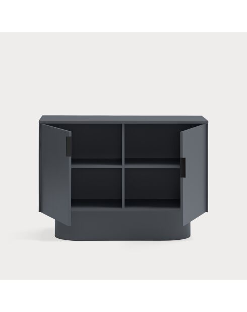 Commode Totem 2 portes gris anthracite - 110x47x80cm