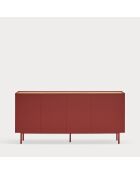 Arista Kommode mit 4 Türen und 3 Innenschubladen, weinrot, 165 x 40 x 78 cm