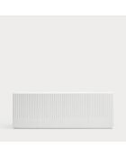 Buffet Doric 4 portes et 4 tiroirs blanc/crème - 200x46x70cm