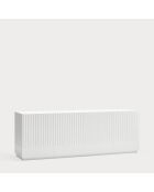 Buffet Doric 4 portes et 4 tiroirs blanc/crème - 200x46x70cm